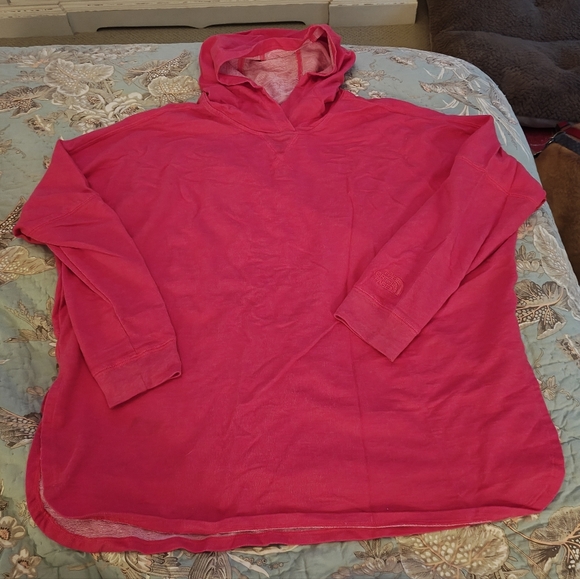 The North Face Tops - Pink The North Face Lightweight Hoodie, Slit Sides, Oversized, Size Small